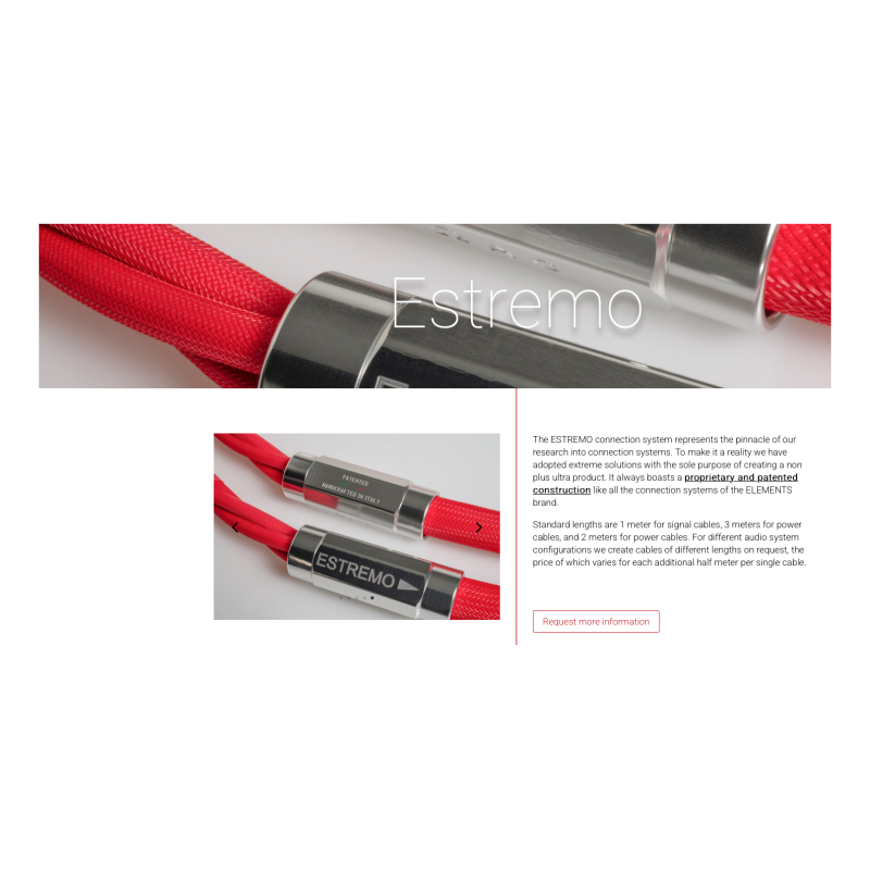 Omega Audio Concepts Cables ESTREMO series